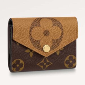 Louis Vuitton LV Unisex Zoe Wallet Monogram Reverse Coated Canvas Cowhide Leather | AlmaBagz