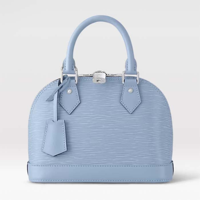 Louis Vuitton LV Women Alma BB Handbag Cloud Blue Epi Grained Smooth Cowhide Leather | AlmaBagz