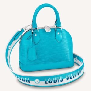Louis Vuitton LV Women Alma BB Handbag Turquoise Blue Epi Grained Cowhide Leather | AlmaBagz