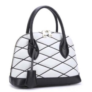 Louis Vuitton LV Women Alma BB Handbag White Black Lamb Cowhide Leather | AlmaBagz