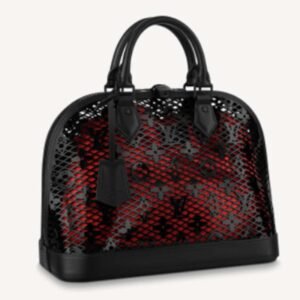 Louis Vuitton LV Women Alma PM Handbag Black Patent Calfskin Cowhide Leather | AlmaBagz