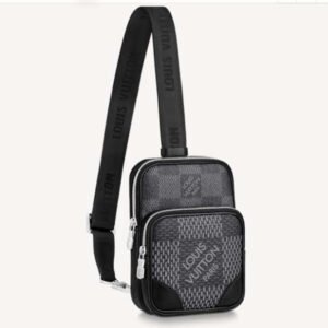 Louis Vuitton LV Unisex Amazone Slingbag Gray Damier Graphite 3D Coated Canvas | AlmaBagz