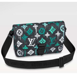 Louis Vuitton LV Women Archy Messenger MM Bag Graffiti Green Monogram Coated Canvas | AlmaBagz