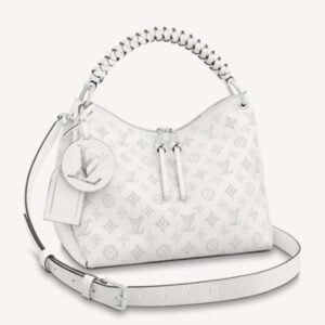 Louis Vuitton LV Women Beaubourg Hobo Bag Snow White Mahina Perforated Calf Leather | AlmaBagz