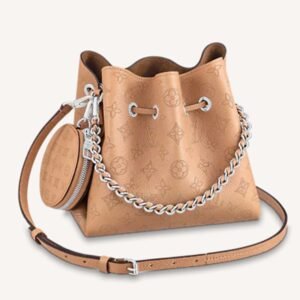 Louis Vuitton LV Women Bella Bucket Bag Mahina Arizona Brown Calfskin Calf Monogram | AlmaBagz