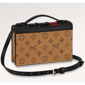 Louis Vuitton LV Women Book Chain Wallet Brown Monogram Reverse Coated Canvas Cowhide | AlmaBagz