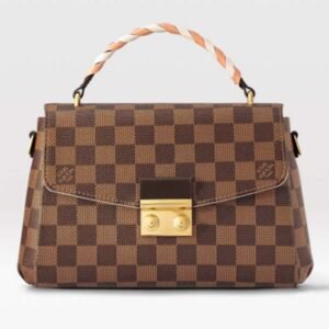 Louis Vuitton LV Women Braided Croisette Brown Damier Ebene Coated Canvas | AlmaBagz