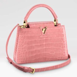 Louis Vuitton LV Women Capucines BB Handbag Pink Crocodilien Brillant Savoir Faire | AlmaBagz