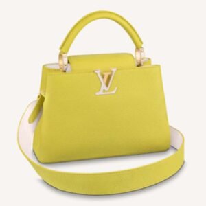 Louis Vuitton LV Women Capucines BB Handbag Yellow Taurillon Leather | AlmaBagz