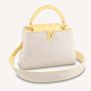 Louis Vuitton LV Women Capucines BB Handbag Yellow Taurillon Leather Canvas | AlmaBagz