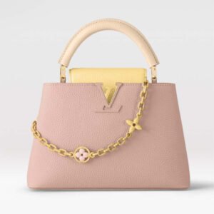 Louis Vuitton LV Women Capucines BB Powdered Beige Taurillon Leather | AlmaBagz