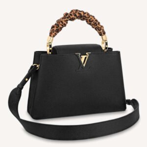 Louis Vuitton LV Women Capucines MM Black Taurillon Cowhide Leather | AlmaBagz