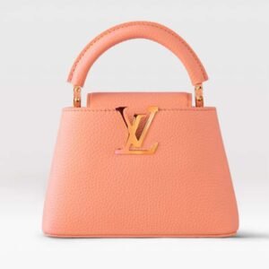 Louis Vuitton LV Women Capucines Mini Abricot Taurillon Leather Cowhide | AlmaBagz