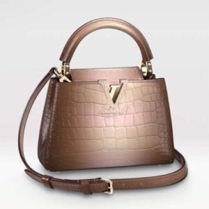 Louis Vuitton LV Women Capucines Mini Handbag Forest Clearing High Shiny Alligator Leather | AlmaBagz