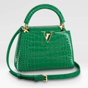 Louis Vuitton LV Women Capucines Mini Handbag Green Crocodilien Brillant Savoir Faire | AlmaBagz