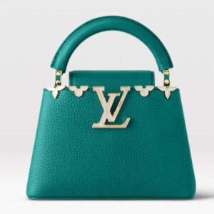 Louis Vuitton LV Women Capucines Mini Handbag Green Taurillon Cowhide Leather | AlmaBagz