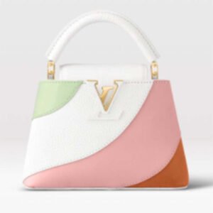 Louis Vuitton LV Women Capucines Mini Handbag Taurillon Patent Leather Smooth Calfskin | AlmaBagz
