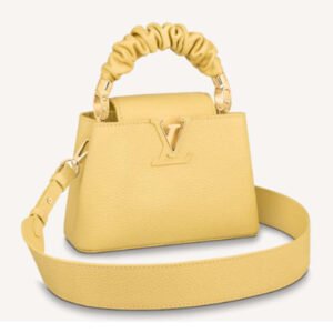 Louis Vuitton LV Women Capucines Mini Handbag Yellow Taurillon Calfskin | AlmaBagz