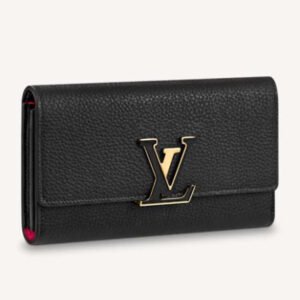 Louis Vuitton LV Women Capucines Wallet Taurillon Leather Outside Cowhide Leather | AlmaBagz