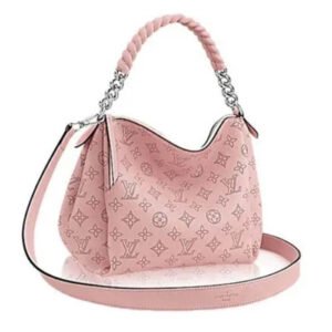 Louis Vuitton LV Women Carmel Hobo Bag Pink Mahina Perforated Calfskin Leather | AlmaBagz