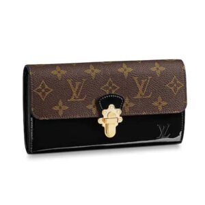 Louis Vuitton LV Women Cherrywood Wallet Monogram Coated Canvas | AlmaBagz