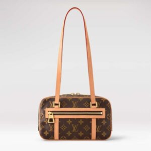 Louis Vuitton LV Women Cité Handbag Monogram Coated Canvas Cowhide Leather | AlmaBagz