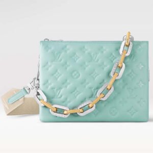 Louis Vuitton LV Women Coussin PM Handbag Azure Blue Lambskin Calfskin | AlmaBagz