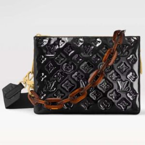 Louis Vuitton LV Women Coussin PM Handbag Black Calfskin Cowhide Leather | AlmaBagz