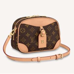 Louis Vuitton LV Women Deauville Mini Handbag Monogram Coated Canvas-Brown | AlmaBagz