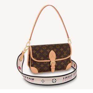 Louis Vuitton LV Women Diane Satchel Brown Monogram Coated Canvas Textile Lining | AlmaBagz
