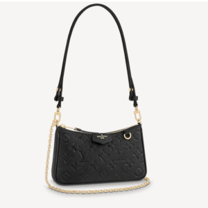 Louis Vuitton LV Women Easy Pouch On Strap Black Monogram Supple Grained Cowhide | AlmaBagz