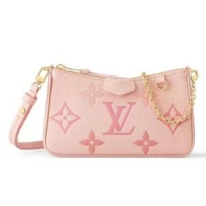 Louis Vuitton LV Women Easy Pouch Pink Monogram Empreinte Embossed Supple Grained Cowhide | AlmaBagz