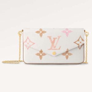 Louis Vuitton LV Women Félicie Pochette Beige Monogram Coated Canvas Microfiber Lining | AlmaBagz