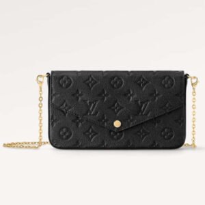 Louis Vuitton LV Women Félicie Pochette Black Monogram Empreinte Embossed Supple Grained Cowhide | AlmaBagz