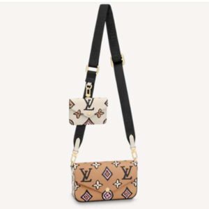 Louis Vuitton LV Women Félicie Strap Go Pochette Arizona Beige Crème Monogram Coated Canvas | AlmaBagz