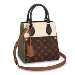 Louis Vuitton LV Women Fold Tote PM Monogram Canvas Calfskin Leather | AlmaBagz