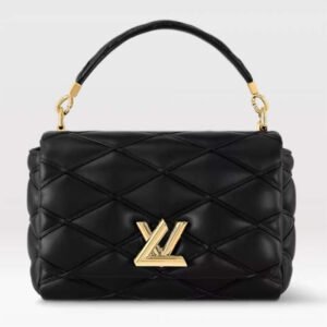 Louis Vuitton LV Women GO-14 MM Black Lamb Leather Cowhide Leather | AlmaBagz