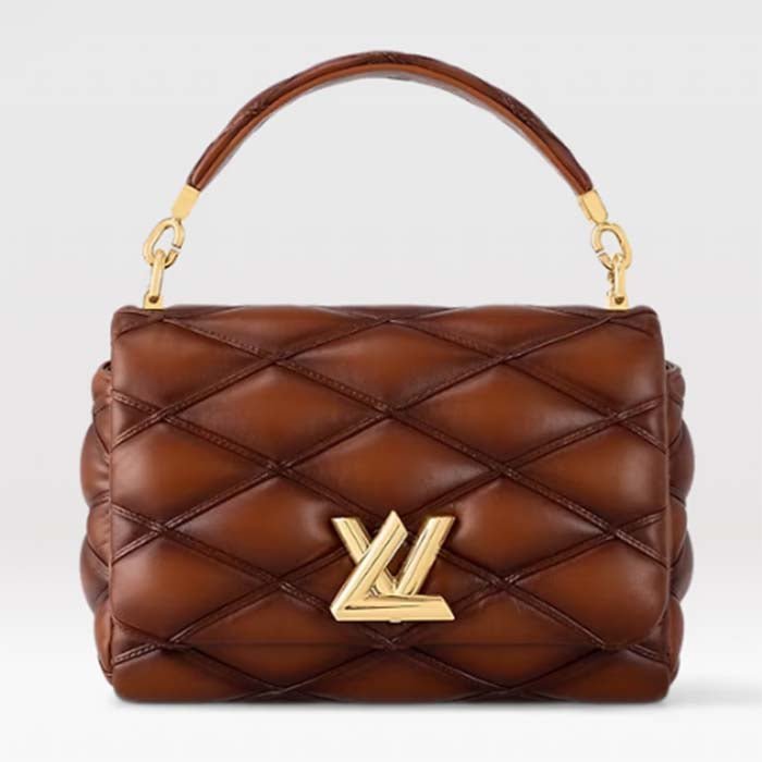 Louis Vuitton LV Women GO-14 MM Smoked Tan Lamb Leather Cowhide Leather | AlmaBagz