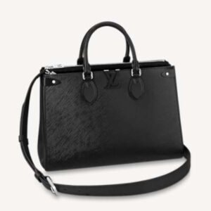 Louis Vuitton LV Women Grenelle Tote MM Bag Black Epi Grained Cowhide Leather | AlmaBagz