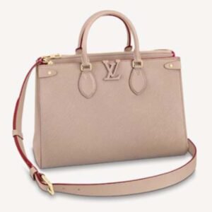 Louis Vuitton LV Women Grenelle Tote MM Bag Galet Gray Epi Grained Cowhide Leather | AlmaBagz