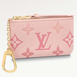 Louis Vuitton LV Women Key Pouch Pink Monogram Empreinte Embossed Supple Grained Cowhide Leather | AlmaBagz