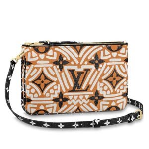 Louis Vuitton LV Women LV Crafty Double Zip Pochette Monogram Coated Canvas | AlmaBagz