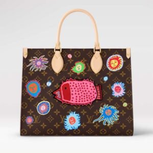 Louis Vuitton LV Women LV x YK OnTheGo MM Monogram Coated Canvas Faces Embroidery | AlmaBagz