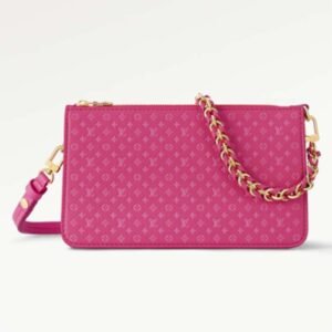 Louis Vuitton LV Women Lexington Pouch Rose Pink Monogram-Embossed Calf Leather | AlmaBagz