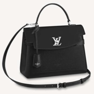 Louis Vuitton LV Women Lockme Ever MM Handbag Black Soft Grained Calfskin | AlmaBagz