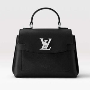 Louis Vuitton LV Women Lockme Ever Mini Handbag Black Grained Calf Leather | AlmaBagz