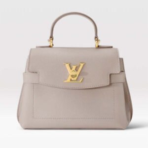 Louis Vuitton LV Women Lockme Ever Mini Handbag Greige Grained Calf Leather | AlmaBagz