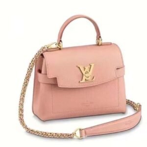 Louis Vuitton LV Women Lockme Ever Mini Handbag Pink Grained Calf Leather | AlmaBagz