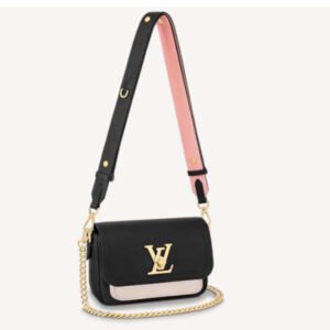 Louis Vuitton LV Women Lockme Tender Black Grained Calf Leather | AlmaBagz