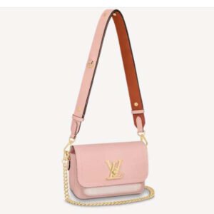 Louis Vuitton LV Women Lockme Tender Rosewater Pink Grained Calf Leather | AlmaBagz